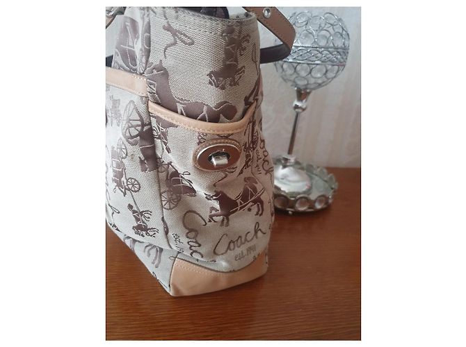 Vintage Coach Pferde Tasche Beige - Ansicht 13