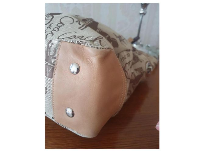 Vintage Coach Pferde Tasche Beige - Ansicht 4