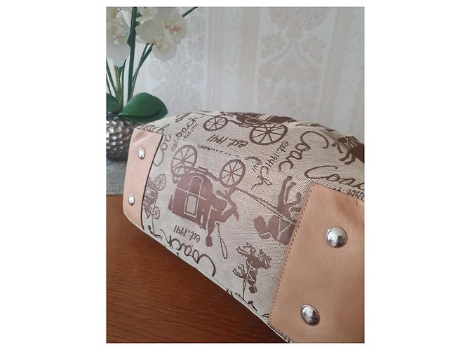 Vintage Coach Pferde Tasche Beige - Ansicht 9