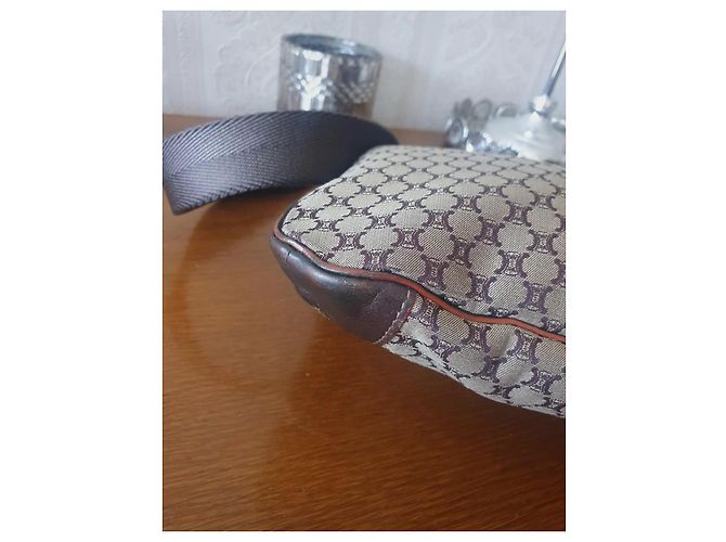 Triomphe Céline Vintage Macadam Tasche Beige - vue 12