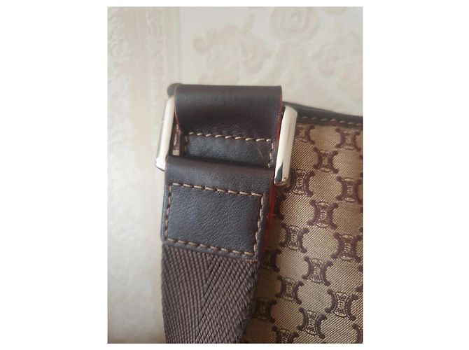 Triomphe Céline Vintage Macadam Tasche Beige - vue 13