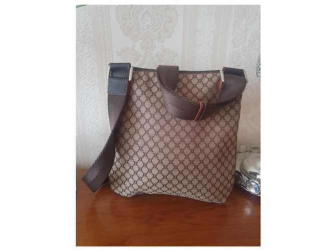 Triomphe Céline Vintage Macadam Tasche Beige - vue 3