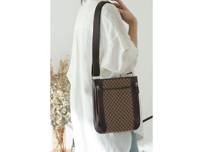 Triomphe Céline Vintage Macadam Tasche Beige - vue 4