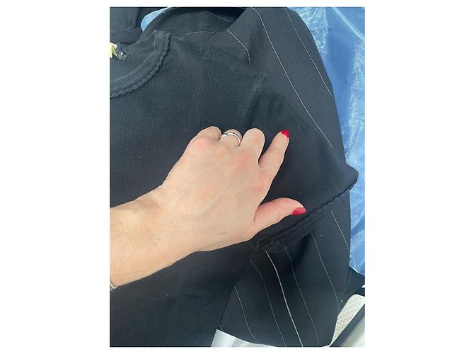Top Chanel con logo doble CC de algodón negro - vista 10