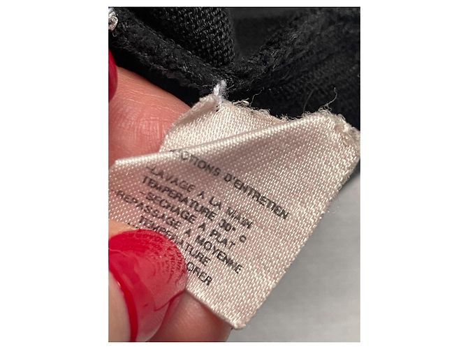 Top Chanel con logo doble CC de algodón negro - vista 6