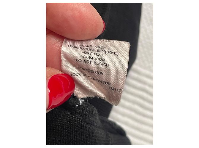Top Chanel con logo doble CC de algodón negro - vista 7