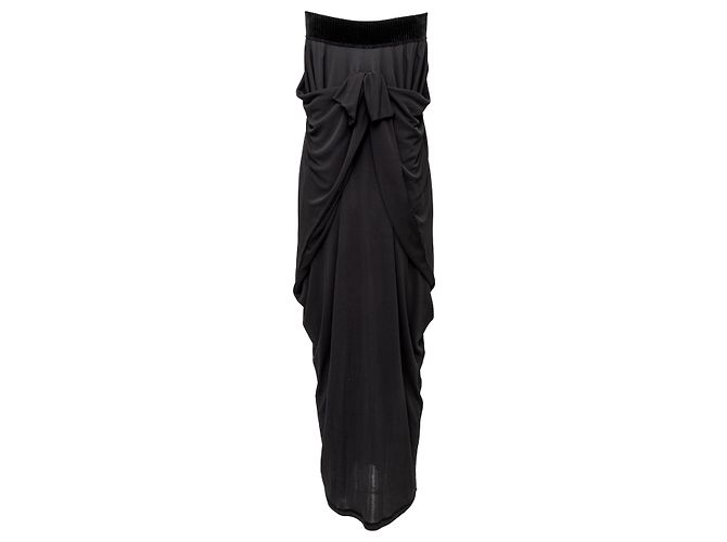 Off-Shoulder Kleid von Jean Paul Gaultier Schwarz - Ansicht 2