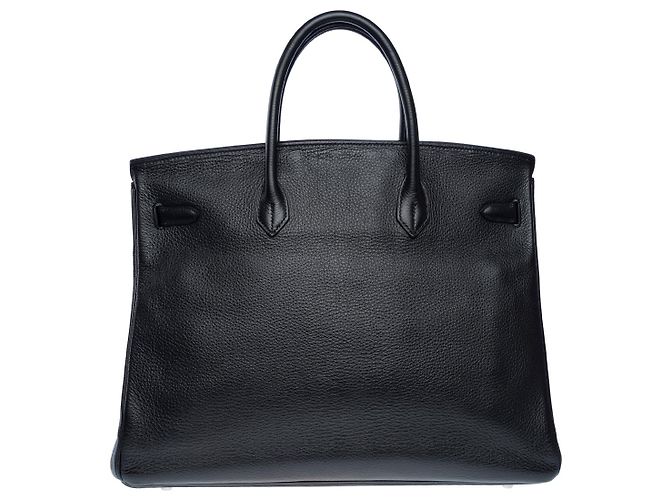 Hermès Sac HERMES Birkin 40 en Cuir Noir - 102463 - vue 4