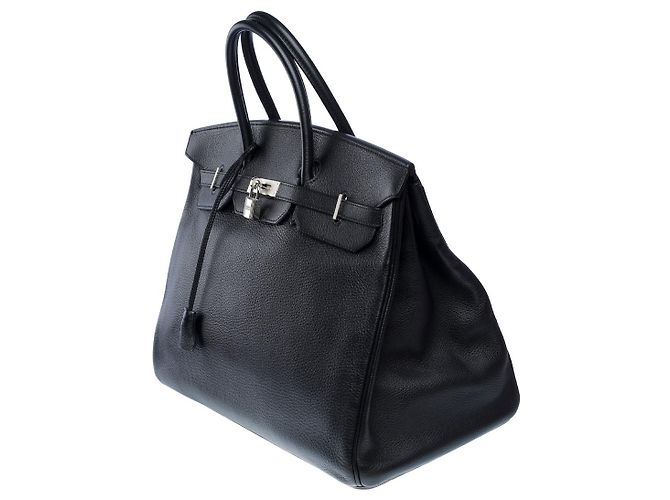 Hermès Sac HERMES Birkin 40 en Cuir Noir - 102463 - vue 5