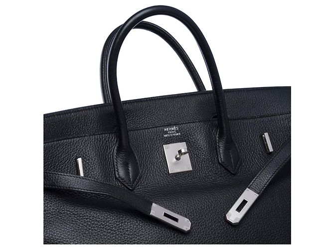 Hermès Sac HERMES Birkin 40 en Cuir Noir - 102463 - vue 7