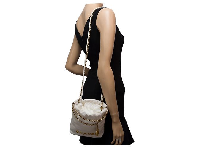 Borsa CHANEL in Pelle Bianca - 102461 Bianco - vista 13