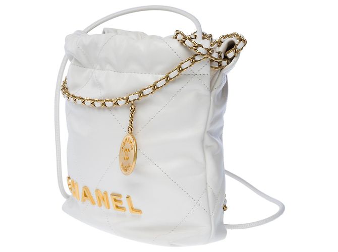 Borsa CHANEL in Pelle Bianca - 102461 Bianco - vista 5