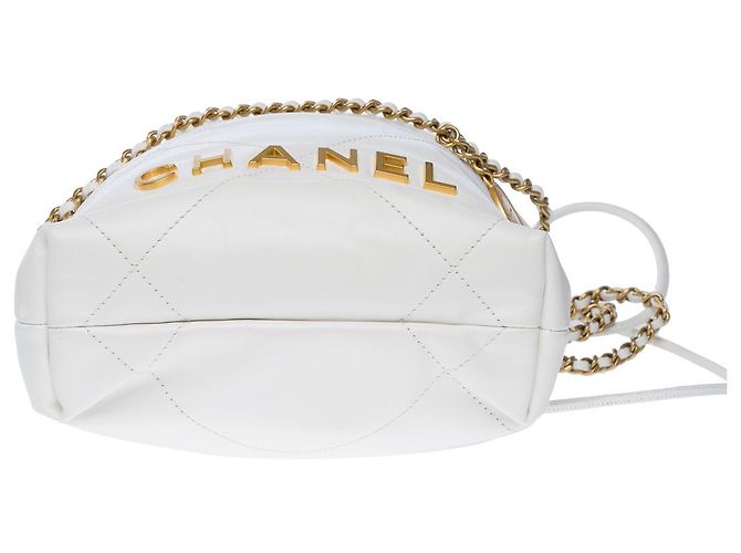 Borsa CHANEL in Pelle Bianca - 102461 Bianco - vista 7