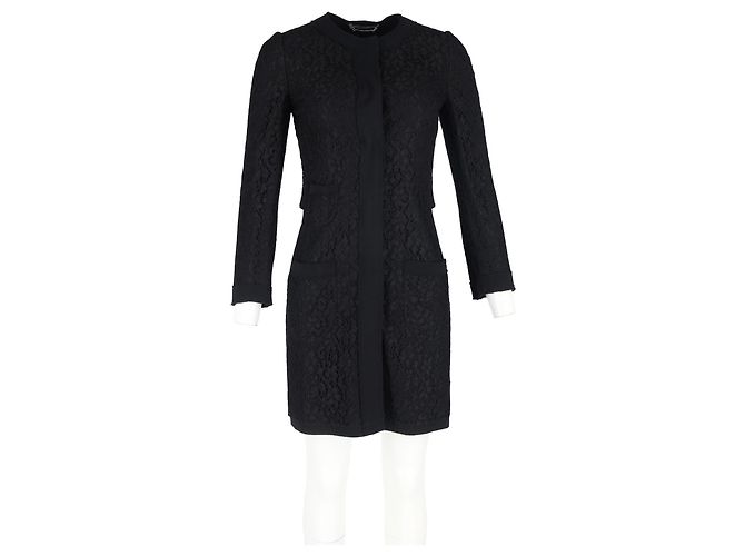 Abrigo de encaje Dolce & Gabbana en poliamida negra Negro - vista 4