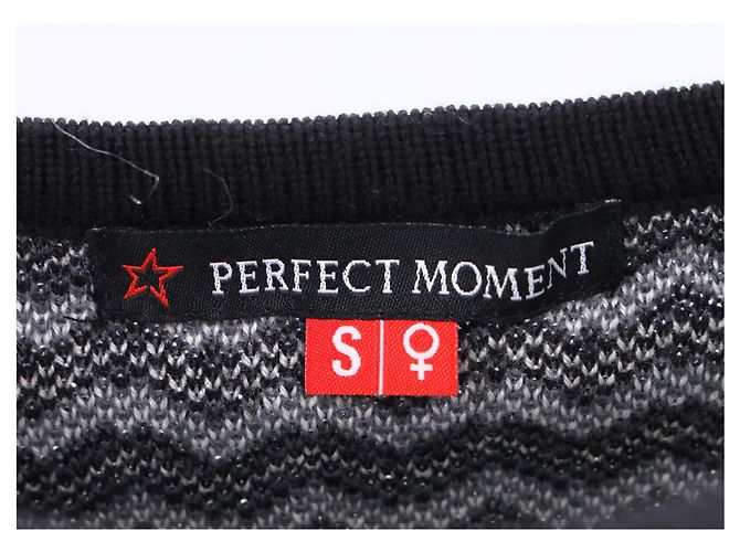 Perfect Moment Maglione Zig Zag Momento Perfetto in Lana Merino Nero e Bianco - vista 10
