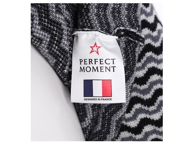 Perfect Moment Maglione Zig Zag Momento Perfetto in Lana Merino Nero e Bianco - vista 11