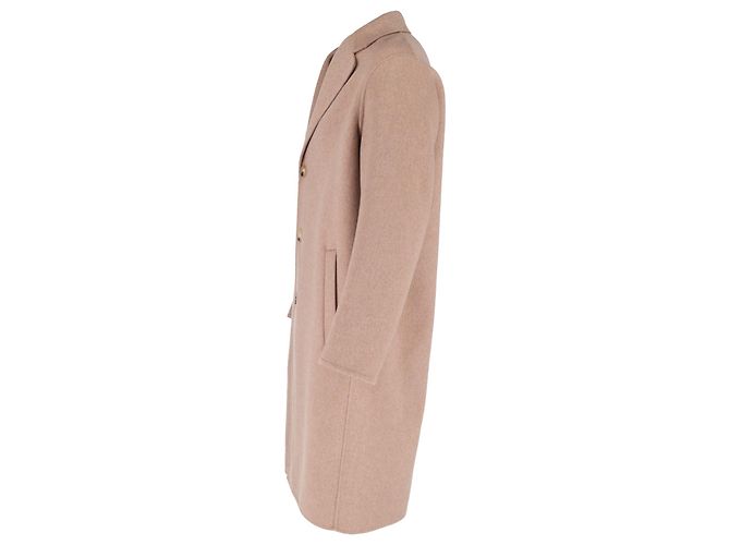 Acne Studios Long Coat in Beige Wool - view 2
