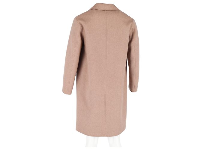 Acne Studios Long Coat in Beige Wool - view 6