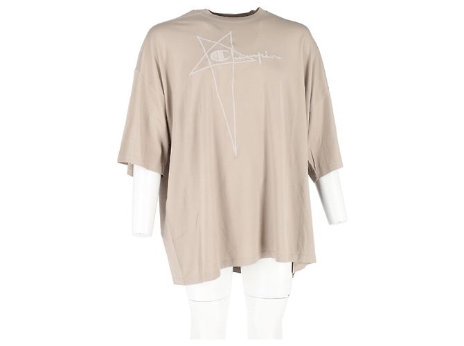 Camiseta de algodão bege Rick Owens x Champion® - vista 4