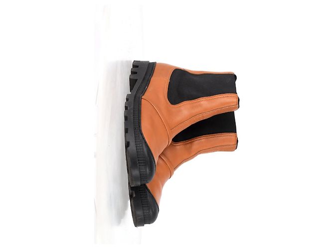 Botas Chelsea Loewe en cuero marrón Negro - vista 10