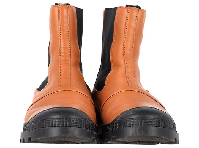 Botas Chelsea Loewe en cuero marrón Negro - vista 2