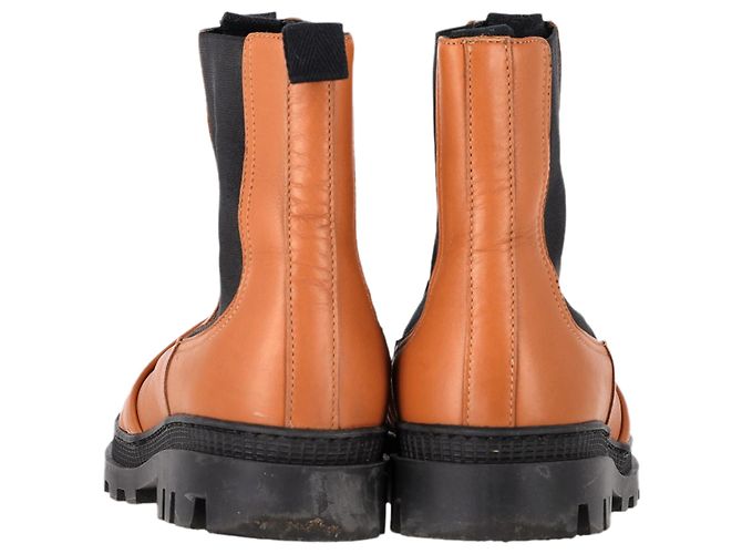 Botas Chelsea Loewe en cuero marrón Negro - vista 5