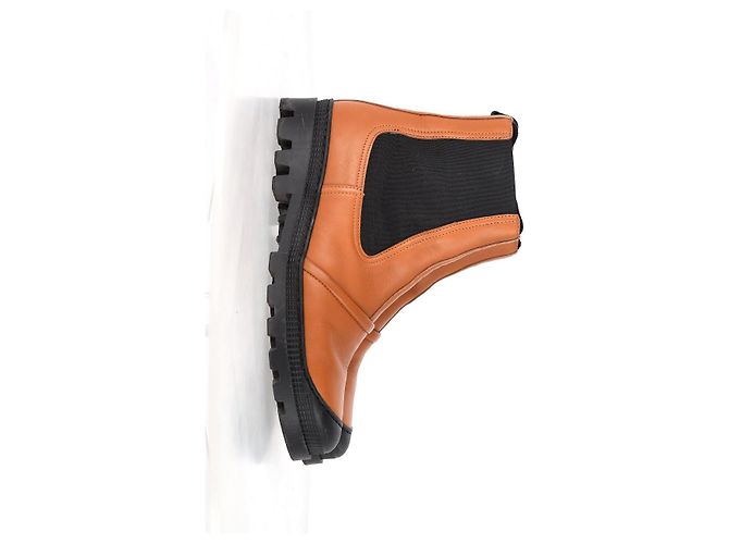 Botas Chelsea Loewe en cuero marrón Negro - vista 7