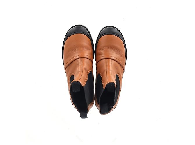 Botas Chelsea Loewe en cuero marrón Negro - vista 9