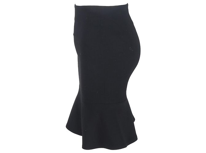Falda mini acampanada Ba&Sh en lana negra Negro - vista 2