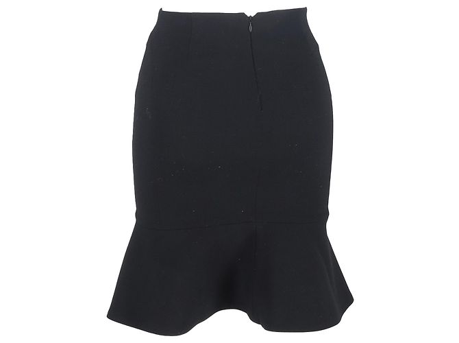 Falda mini acampanada Ba&Sh en lana negra Negro - vista 3