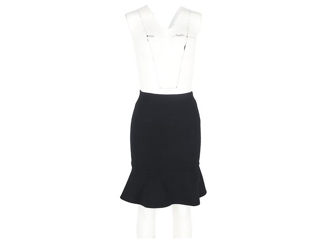 Falda mini acampanada Ba&Sh en lana negra Negro - vista 4