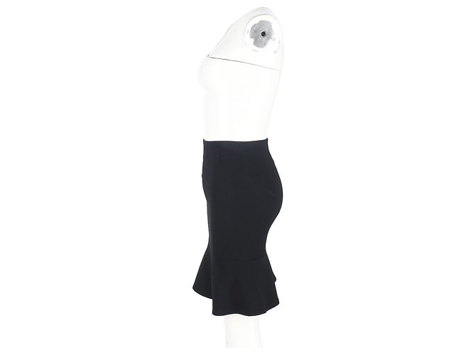 Falda mini acampanada Ba&Sh en lana negra Negro - vista 5