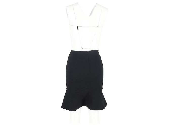 Falda mini acampanada Ba&Sh en lana negra Negro - vista 6