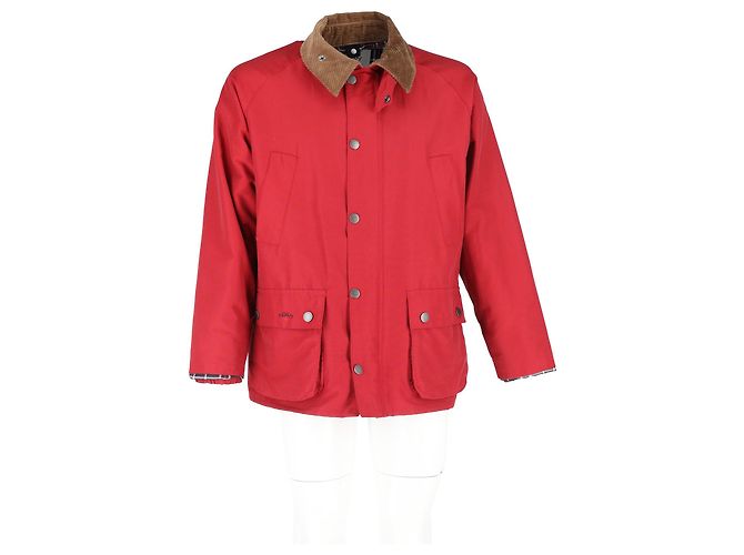 Giacca Bedale Barbour x Noah 60/40 in cotone rosso - vista 4