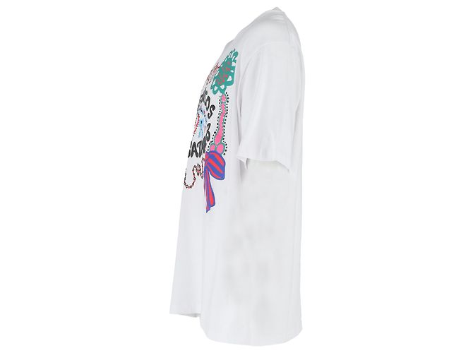T-shirt imprimé Acne Studios en coton blanc - vue 2