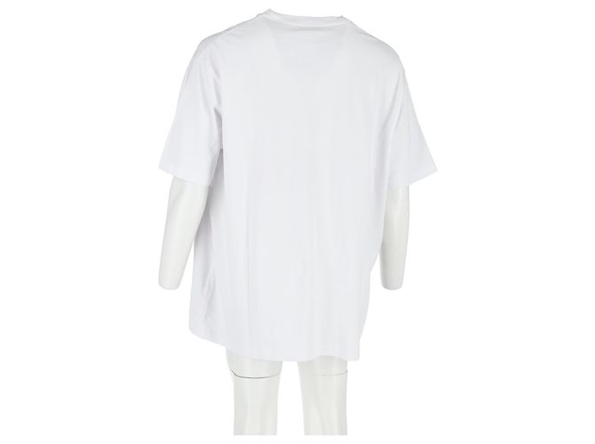 T-shirt imprimé Acne Studios en coton blanc - vue 6