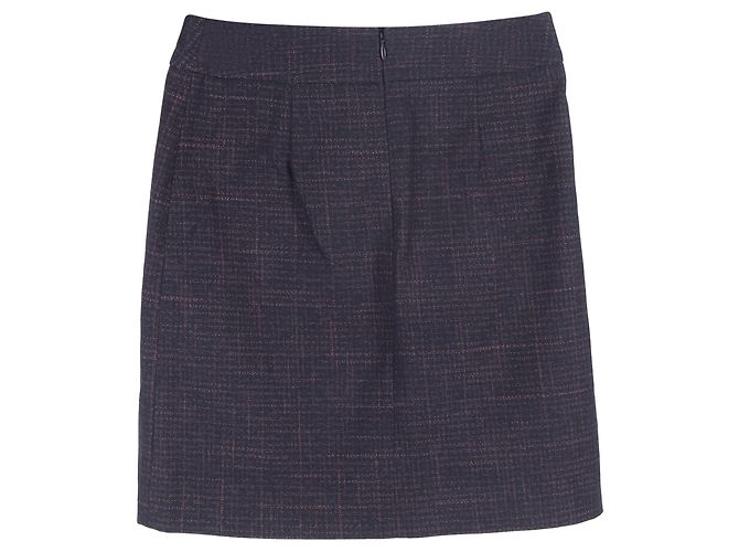 Falda mini de cuadros en algodón azul marino de See by Chloé - vista 2