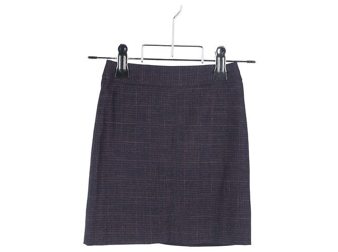 Falda mini de cuadros en algodón azul marino de See by Chloé - vista 4