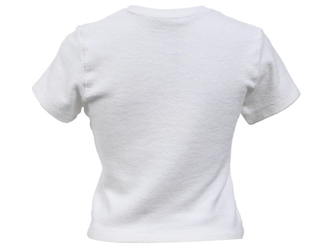 T-shirt in cotone bianco con logo applicato in sapone Alexander Wang - vista 3