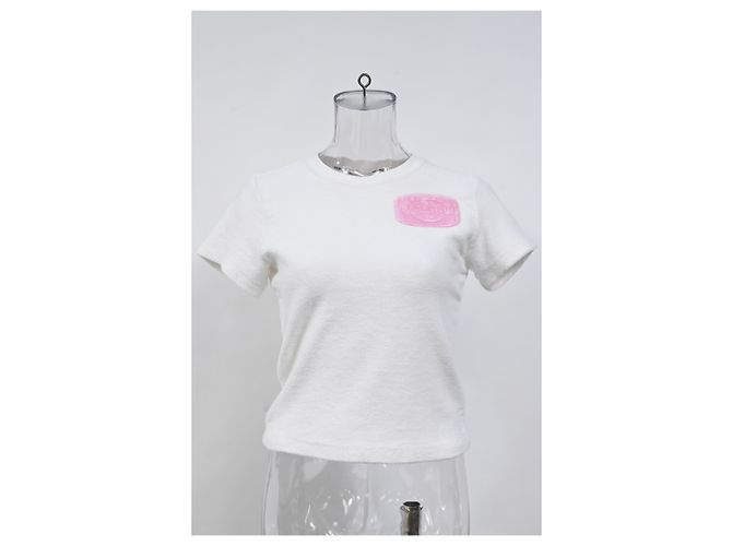 T-shirt in cotone bianco con logo applicato in sapone Alexander Wang - vista 6