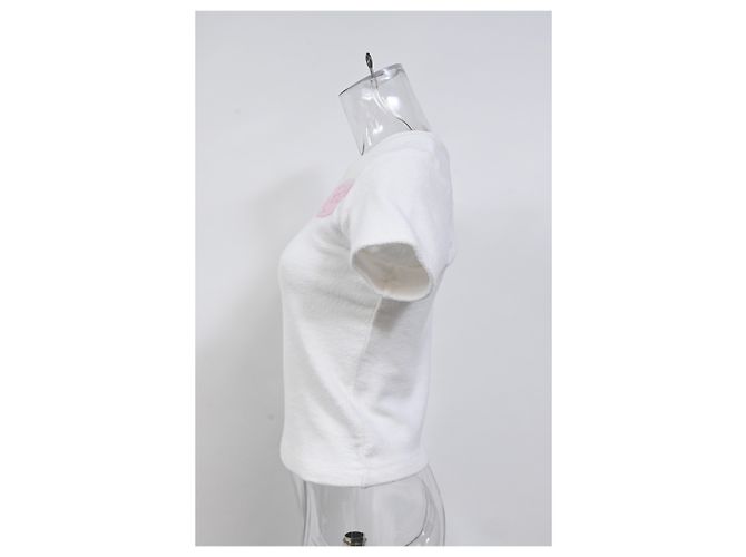 T-shirt in cotone bianco con logo applicato in sapone Alexander Wang - vista 7
