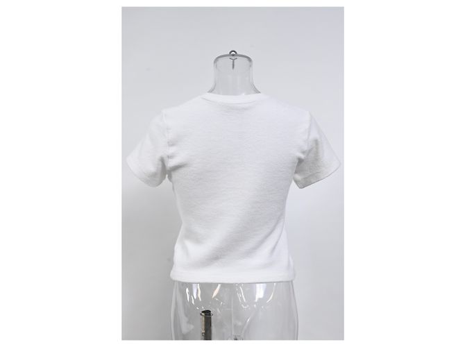 T-shirt in cotone bianco con logo applicato in sapone Alexander Wang - vista 8