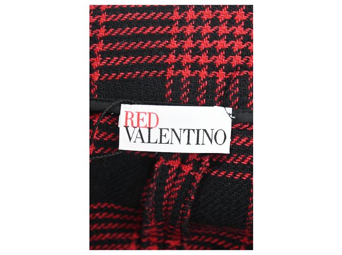 Falda lápiz de algodón rojo con estampado de cuadros Príncipe de Gales Red Valentino Roja - vista 9