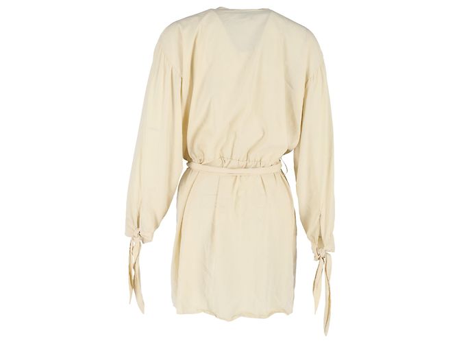 Nanushka Hemdblusenkleid aus gelber Baumwolle - Ansicht 3