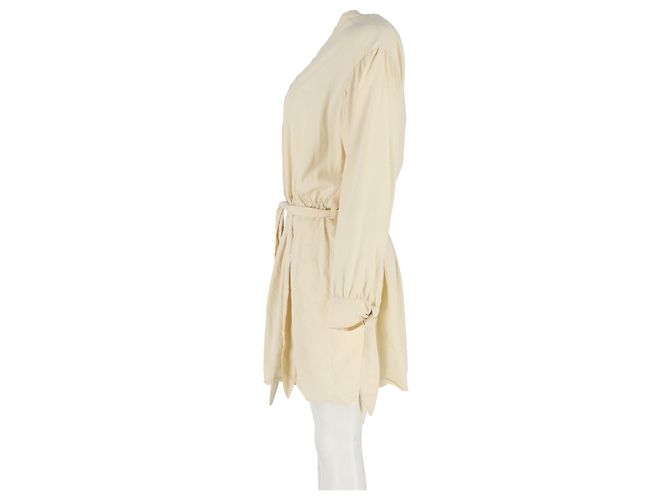 Nanushka Hemdblusenkleid aus gelber Baumwolle - Ansicht 5