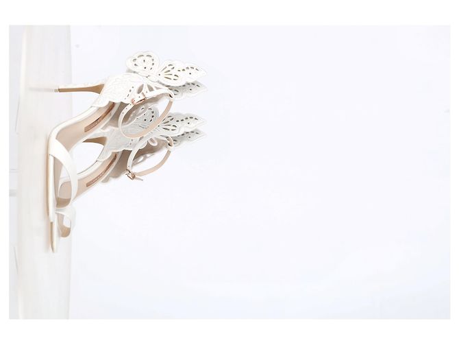 Sophia Webster Chiara Butterfly Sandals in White Leather - view 10