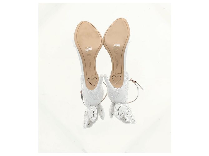 Sophia Webster Chiara Butterfly Sandals in White Leather - view 12
