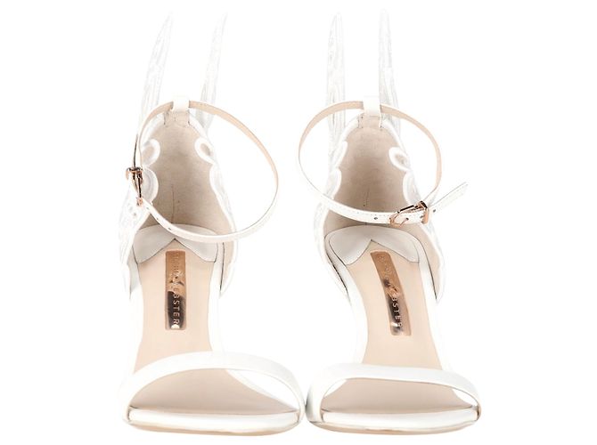 Sophia Webster Chiara Butterfly Sandals in White Leather - view 2
