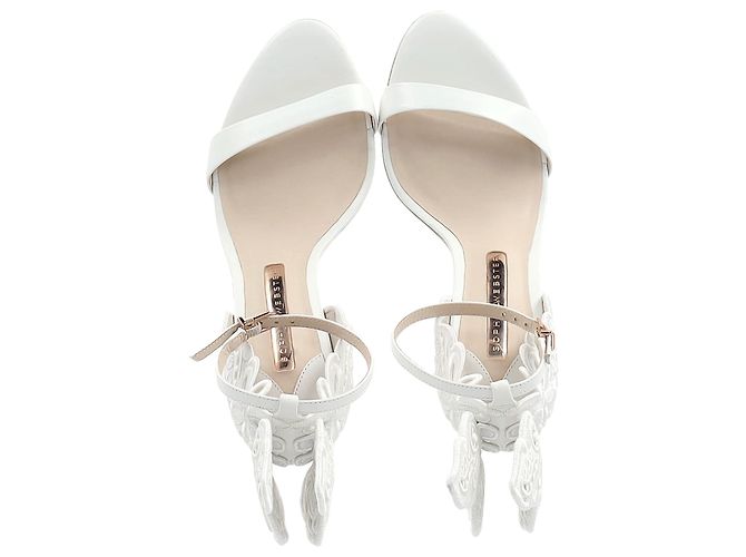Sophia Webster Chiara Butterfly Sandals in White Leather - view 3