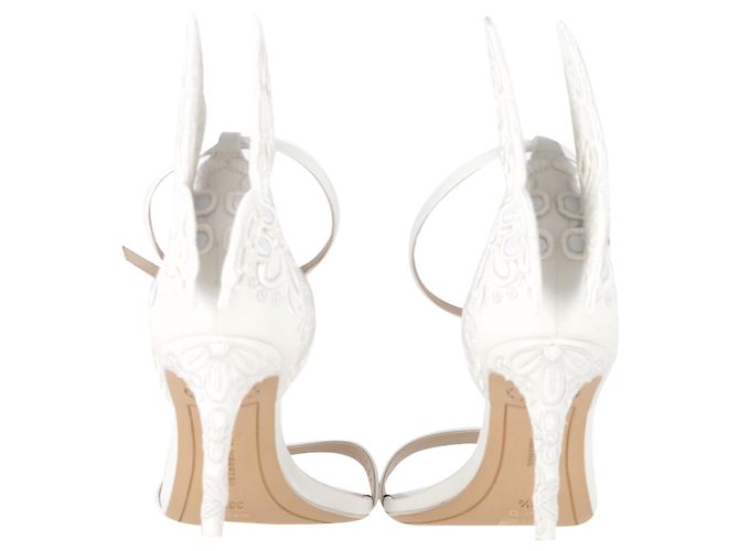 Sophia Webster Chiara Butterfly Sandals in White Leather - view 5